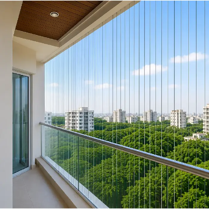 Invisible grill installation for balcony in Mumbai